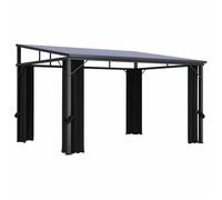vidaXL Pavillon avec rideaux Belvédère 405x294x244 cm Anthracite