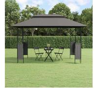 vidaXL Pavillon avec toit Anthracite 400x300x270 cm Acier