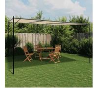 vidaXL Pavillon Beige 4x4 m 180 g/m² tissu et acier