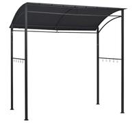 vidaXL Belvédère de barbecue Résistant aux intempéries 215x150x220 cm Anthracite Acier