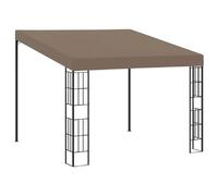 vidaXL Pavillon mural 3x3 m Taupe Tissu