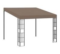 vidaXL Pavillon mural 3x3 m Taupe Tissu