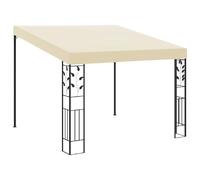 vidaXL Pavillon mural 3x3x2,5 m blanc crème