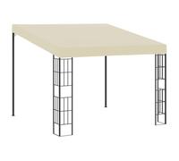 vidaXL Pavillon mural Belvédère 3x3 m Tissu Crème