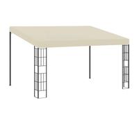 vidaXL Pavillon mural 3x4 m 47988 – Tissu crème