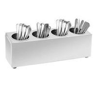 vidaXL Range-couverts 4 compartiments Rectangulaire Acier inoxydable