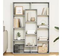 vidaXL Bibliothèque Gris béton 102x29x143 cm Bois d'ingénierie, bibliothèque, étagère à Livres, étagère, Armoire de Rangement, étagère de Rangement