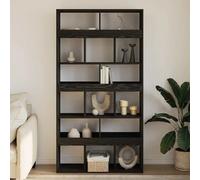 vidaXL Bibliothèque 2 pcs Chêne Noir 100 x 33 x 187,5 cm, Cabinet à Livres rectangulaire Moderne, Grand Rangement, Meuble Fonctionnel, Organisateur, étagères de présentation