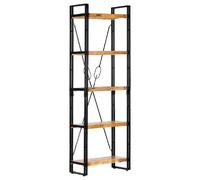 Bibliothèque à 5 niveaux 60x30x180 cm Bois de manguier solide