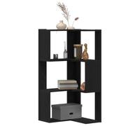 vidaXL Bibliothèque 3 Niveaux 50 x 50 x 102 cm Chêne Noir | Parfait pour les coins, Trois étagères pour toutes tes affaires, En chêne massif