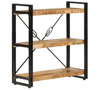 vidaXL Bibliothèque 3 niveaux 77x30x80 cm bois massif manguier et fer 351106