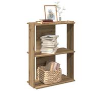 vidaXL Bibliothèque 3 niveaux Chêne artisanal