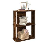 vidaXL Bibliothèque 3 niveaux - Chêne fumé
