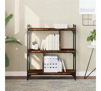VidaXL Bibliothèque 3 niveaux chêne fumé 76x32x88 cm bois d'ingénierie 833932 Marron G