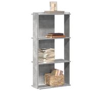 vidaXL Bibliothèque 3 niveaux gris béton