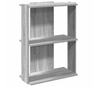 vidaXL Bibliothèque 3 Niveaux Sonoma Gris 60x30x80cm Bois d'ingénierie, étagère, étagère à Livres, étagère de Rangement, Armoire de Rangement