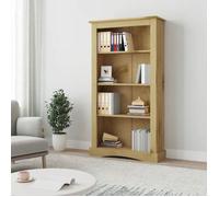 vidaXL Pin Bibliothèque à 4 Niveaux Etagère à Livres Meuble de Rangement Bureau Salon Salle de Séjour Maison Intérieur 80x29x150 cm