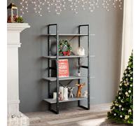 vidaXL Bibliothèque 4 niveaux - Gris béton