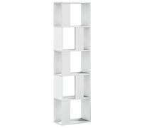 vidaXL Bibliothèque 5 Niveaux Blanc 45x23,5x162,5 cm Bois d'ingénierie, étagère, étagère à Livres, Support de Livre, Armoire de Rangement