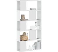 vidaXL Bibliothèque 5 niveaux blanc / multicolore 80,5x23,5x162,5 cm bois ingénierie