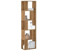 vidaXL Bibliothèque 5 niveaux chêne artisanal bois ingénierie Marron