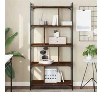 VidaXL Bibliothèque 5 niveaux chêne brun 76x32x158cm bois d'ingénierie 833944 Marron G