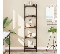 vidaXL Bibliothèque 5 niveaux chêne fumé 40x30x154cm bois d'ingénierie Marron
