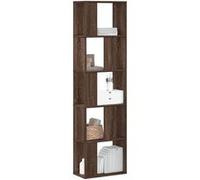 vidaXL Bibliothèque 5 Niveaux chêne Marron Bois ingénierie, étagère, étagère à Livres, Support de Livre, Armoire de Rangement, étagère de Rangement