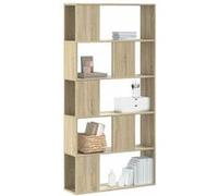 vidaXL Bibliothèque 5 niveaux chêne Sonoma, étagère en bois d'ingénierie