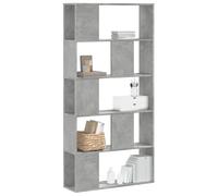 vidaXL Bibliothèque 5 Niveaux Gris béton Bois d'ingénierie, étagère, étagère à Livres, Support de Livre, Armoire de Rangement, étagère de Rangement