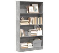 vidaXL Bibliothèque 5 niveaux - Gris béton