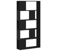 vidaXL Bibliothèque 5 niveaux Bois ingénierie Noir 80,5x23,5x162,5 cm