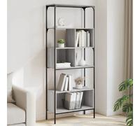 vidaXL Bibliothèque 5 niveaux Sonoma gris