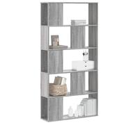 vidaXL Bibliothèque 5 niveaux Sonoma gris - Bois d'ingénierie, étagère à livres