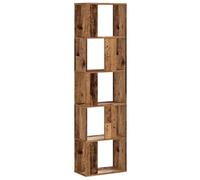 vidaXL Bibliothèque 5 Niveaux Vieux Bois Bois d'ingénierie, étagère, étagère à Livres, Support de Livre, Armoire de Rangement, étagère de Rangement