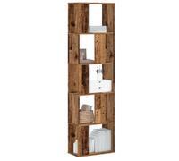 vidaXL Bibliothèque 5 niveaux – Vieux bois, bois d'ingénierie – Marron