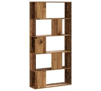 vidaXL Bibliothèque 5 Niveaux Vieux Bois Bois ingénierie, étagère, étagère à Livres, Support de Livre, Armoire de Rangement, étagère de Rangement