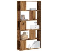 vidaXL Bibliothèque 5 niveaux en bois d'ingénierie – Vieux bois