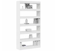 vidaXL Bibliothèque Blanc 100 x 30 x 198 cm Bois d'ingénierie, Étagères de Bureau Modernes, Design rectangulaire, bibliothèque autoportante, Organisateur et décor pour la Maison
