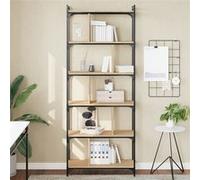 vidaXL Bibliothèque 6 niveaux chêne Sonoma 76x32x192 cm - pieds réglables 833946