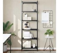 vidaXL Bibliothèque 6 niveaux noir 60x30x188 cm bois d'ingénierie837662 Noir G