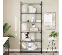 vidaXL Bibliothèque 6 niveaux sonoma gris 76x32x192cm bois d'ingénierie 833948