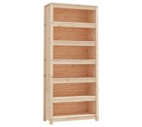 vidaXL Bibliothèque 80x35x183 cm Bois de pin massif Marron