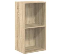 vidaXL Bibliothèque à 2 niveaux – Meuble de rangement moderne, Chêne Sonoma (Bois d’ingénierie)