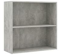 vidaXL Bibliothèque à 2 niveaux - Gris béton