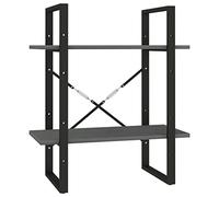 vidaXL Bibliothèque à 2 Niveaux Gris 60x30x70 cm Bois de pin Massif