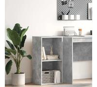vidaXL Bibliothèque à 2 Niveaux Gris Béton