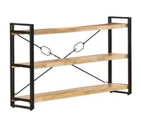 vidaXL Bibliothèque à 3 niveaux 140x30x80 cm Bois de manguier massif