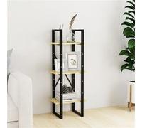 vidaXL Bibliothèque à 3 niveaux 40x30x105 cm Bois de pin massif Marron