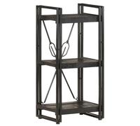 vidaXL Bibliothèque à 3 niveaux 40x30x80 cm Bois de manguier massif Marron